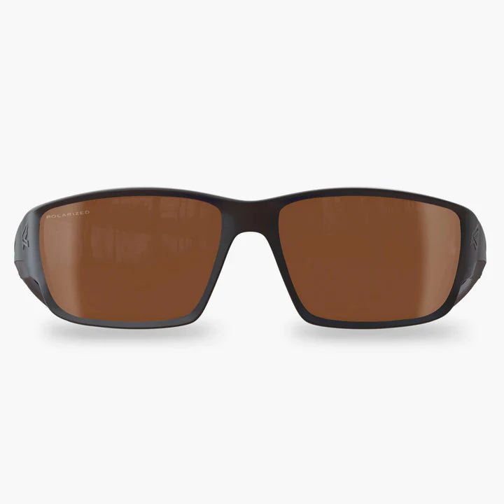 Edge Kazbek Z87+ Safety Glasses - Black Frame/Polarized Copper