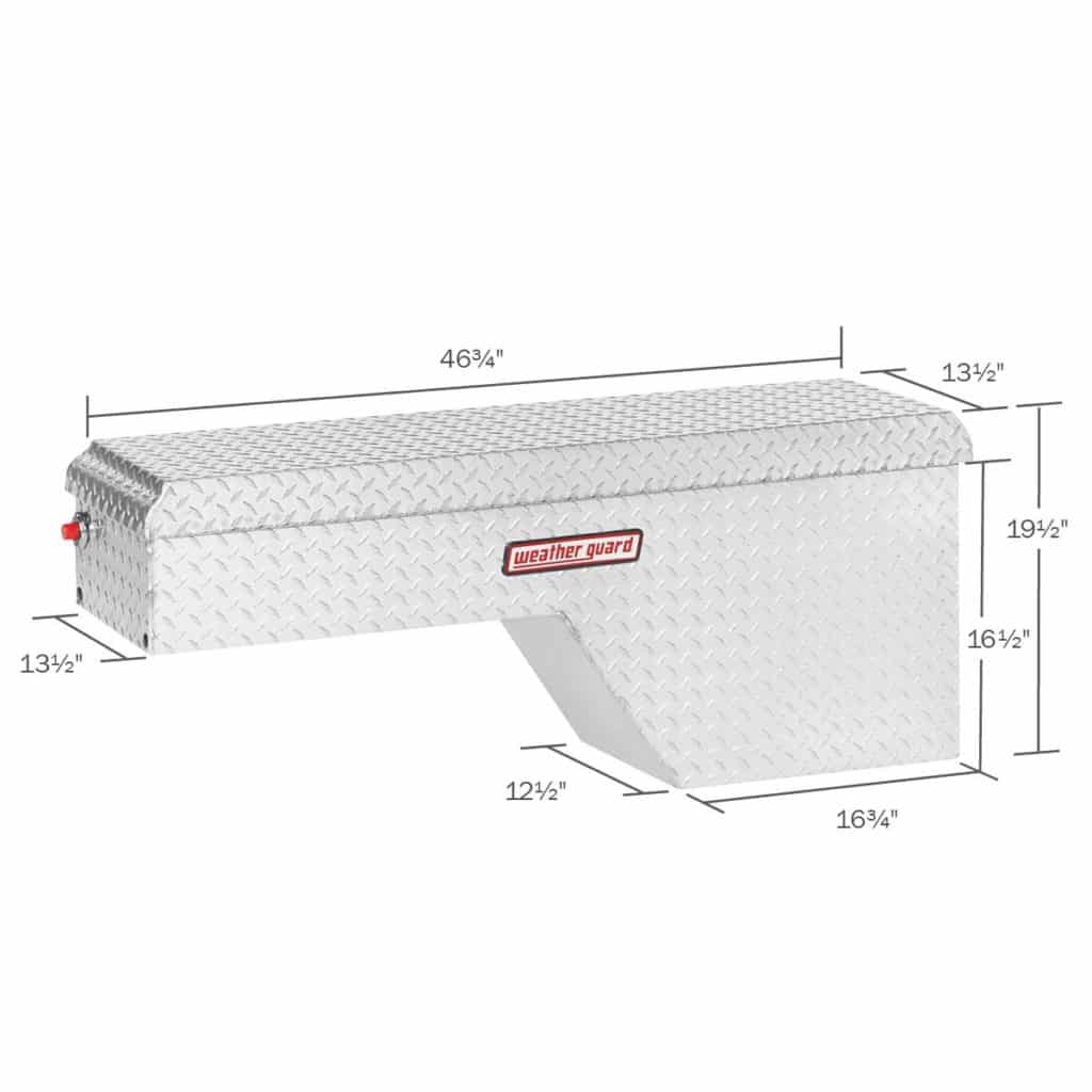 Model 173-0-04 Pork Chop Box, Aluminum, Passenger Side, 3.4 cu ft