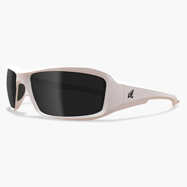 Edge Brazeau Safety Sunglasses - White Frame/ Smoke Lens