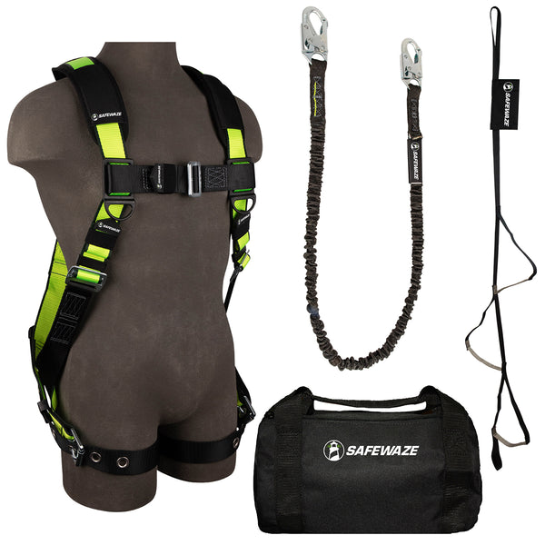 Safewaze PRO Bag Kit: FS185 Harness, FS580 Lanyard, FS902 Trauma, FS8125 Bag