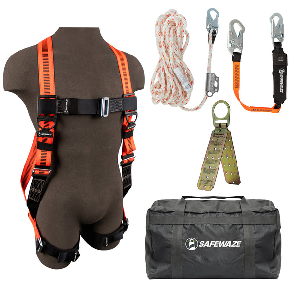 V-Line Bag Roof Kit: FS99280-E Harness, 018-7003 VLL, FS88560-E3 Lanyard, FS870 Anchor, FS8175 Bag