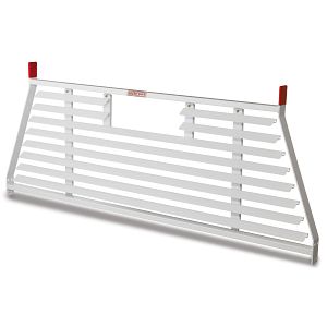 Full Size Louvered Cab Protector Screen - Steel, White Finish