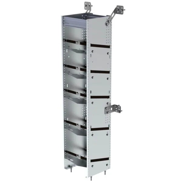 5 Tier refrigerant rack for large bottles, aluminum, 14"d x 13"w x 62½"h