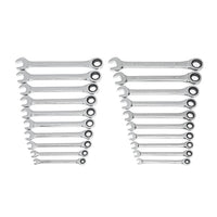 20 Piece 72 - Tooth SAE/Metric Ratcheting Combination Wrench Set - American Ladders & Scaffolds