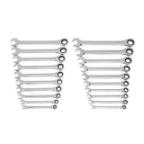 20 Piece 72 - Tooth SAE/Metric Ratcheting Combination Wrench Set - American Ladders & Scaffolds