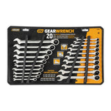 20 Piece 72 - Tooth SAE/Metric Ratcheting Combination Wrench Set - American Ladders & Scaffolds