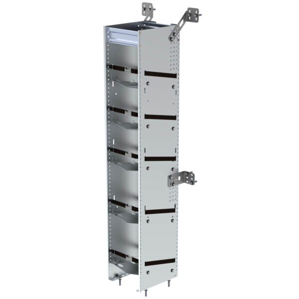 5 Tier refrigerant rack for small bottles, aluminum, 14"d x 10½"w x 62½"h - American Ladders & Scaffolds