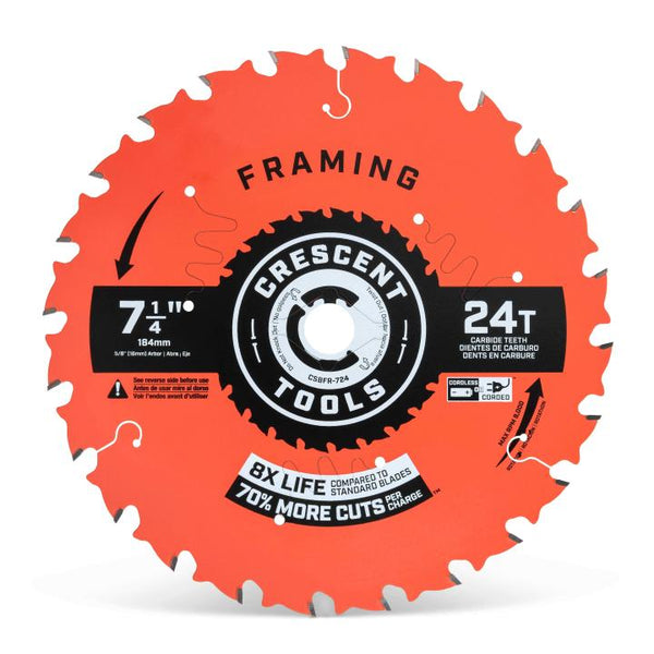 7 - 1/4" x 24 - Tooth NailSlicer™ Framing Circular Saw Blade - American Ladders & Scaffolds