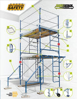 7 FT X 5 FT X 10 FT 2 - STORY SAFERSTACK SCAFFOLDING WITH 24 IN. LEVELING JACKS - American Ladders & Scaffolds