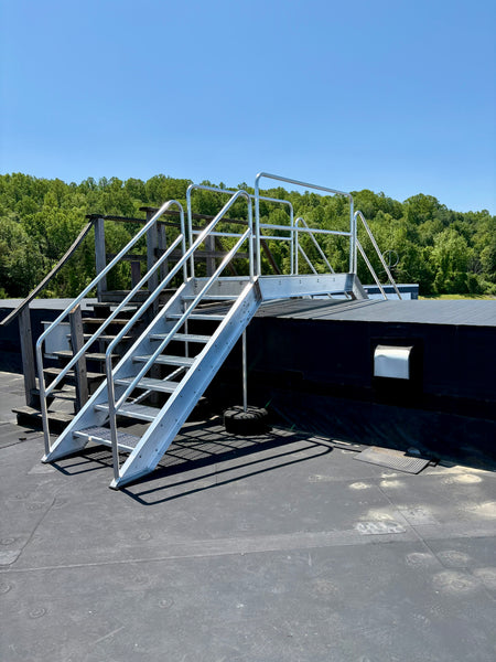 Custom Aluminum Cross Over Stair