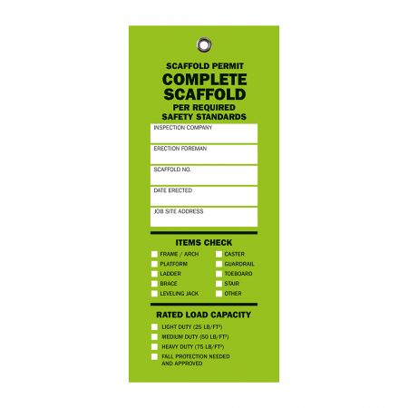 Complete Scaffold Tag (Green)