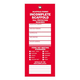 Incomplete Scaffold Tag (Red)