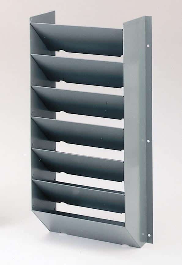 Adrian Steel 7-Slot Literature Rack, Gray - American Ladders