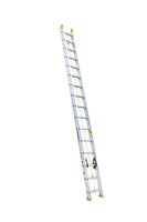 LOUISVILLE LADDER 16-40-FOOT ALUMINUM MULTI-SECTION EXTENSION LADDER, TYPE I, 250-POUND LOAD CAPACITY, AE32XX