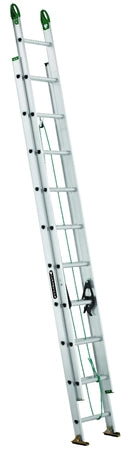 LOUISVILLE LADDER 20-FOOT ALUMINUM EXTENSION LADDER, TYPE II, 225-POUND LOAD CAPACITY, AE4220PG