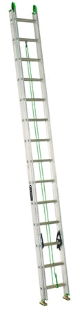 LOUISVILLE LADDER 28-FOOT ALUMINUM EXTENSION LADDER, TYPE II, 225-POUND LOAD CAPACITY, AE4228PG