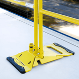 American Ladders & Scaffolds.Yellow Socket Guardrail Base Assembly
