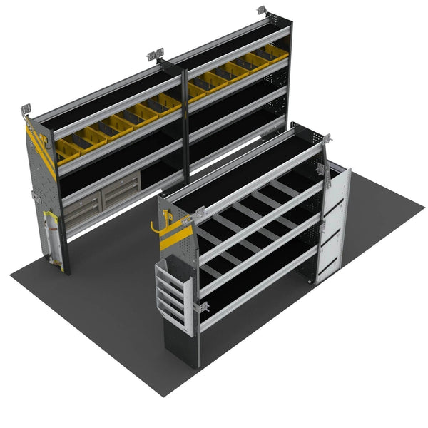 Box Truck/Enclosed Trailer HVAC Shelving Package– BTL - 12 - American Ladders & Scaffolds