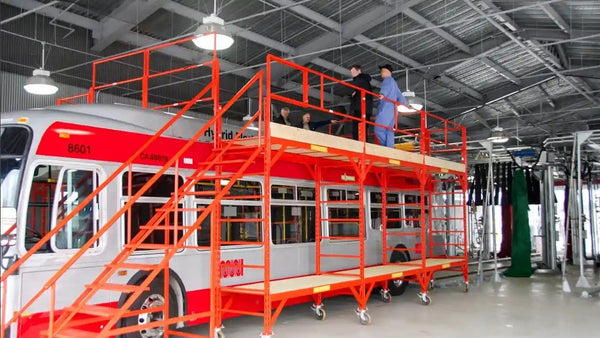 Custom Bus and Train Maintenance Scaffolds - American Ladders & Scaffolds