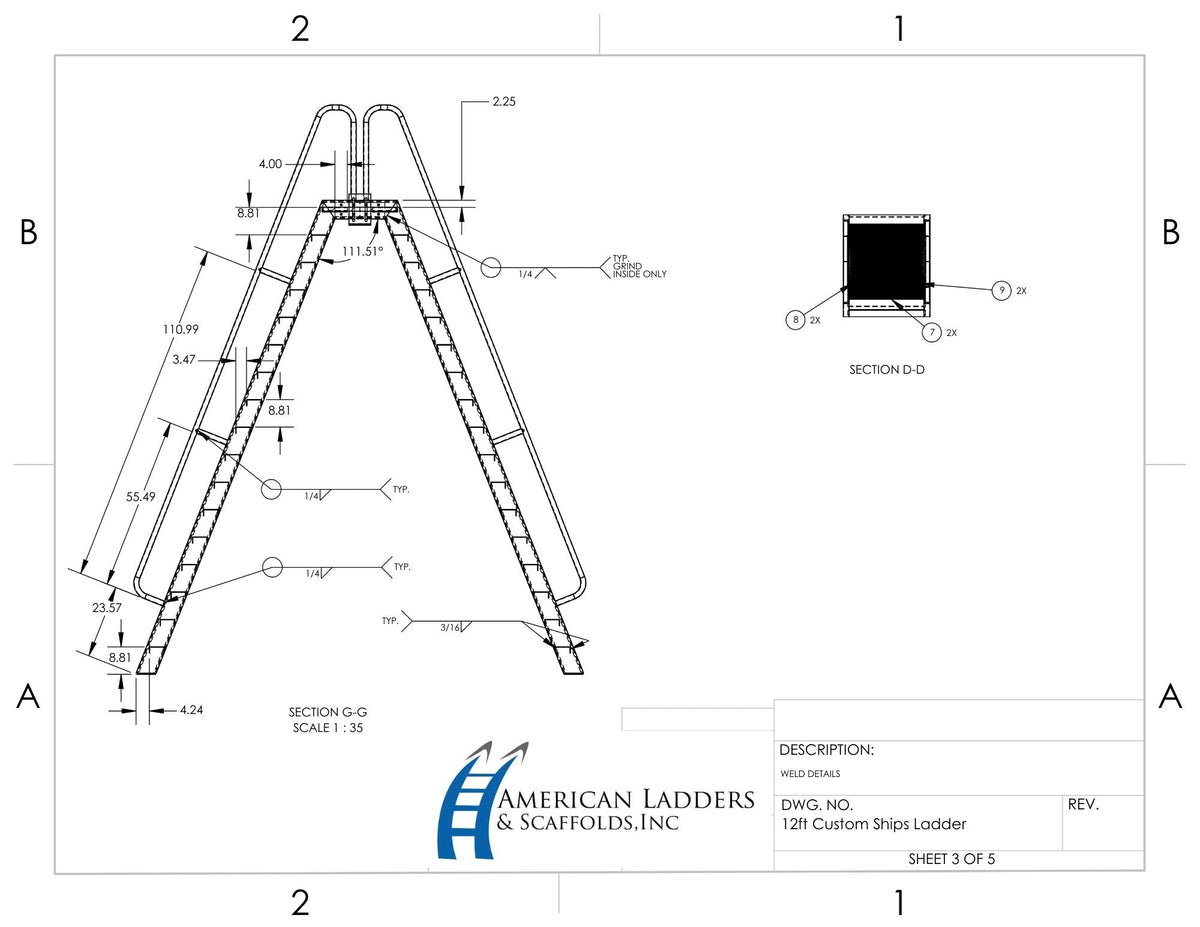 Custom Ships Ladder - American Ladders & Scaffolds