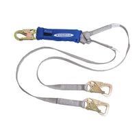 DeCoil TwinLeg Lanyard (1" web, Snaphook and Tieback Snaphooks) - 6' - American Ladders & Scaffolds