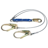 DeCoil Twinleg Lanyard (Cable, Snaphook and Rebar Hooks) - 6' - American Ladders & Scaffolds