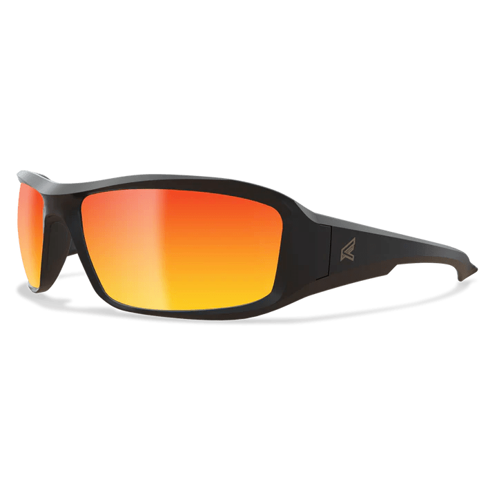 Edge Brazeau Safety Glasses - Black Frame/Aqua Precision Red