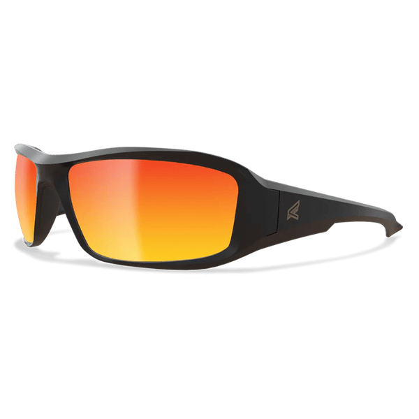 Edge Brazeau Safety Glasses Black Frame Aqua Precision Red Mirror Lens American Ladders Scaffolds