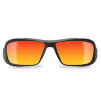 Edge Brazeau Safety Glasses - Black Frame/Aqua Precision Red Mirror Lens - American Ladders & Scaffolds