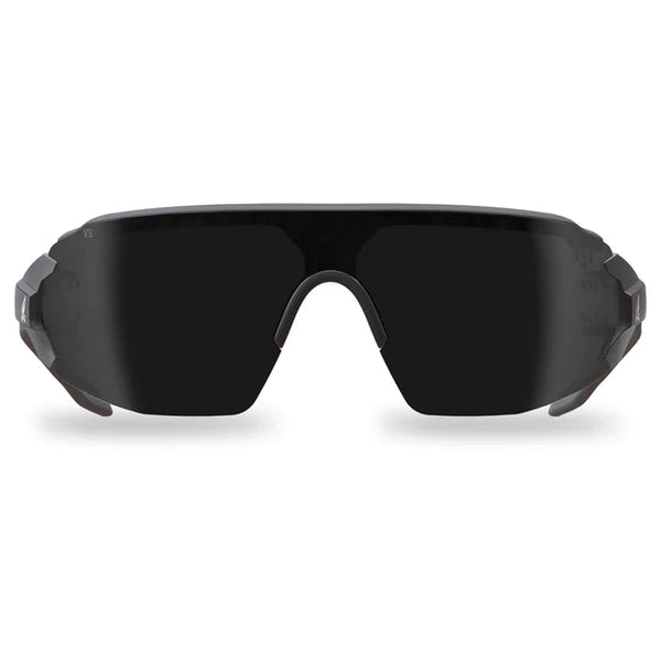 Edge Taven Safety Glasses - Black Frame with Gray TPR/ Vapor Shield Smoke Lenses - American Ladders & Scaffolds