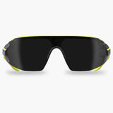 Edge Taven Safety Glasses - Black Frame with Hi - Vis Yellow TPR/Vapor Shield Smoke Lenses - American Ladders & Scaffolds