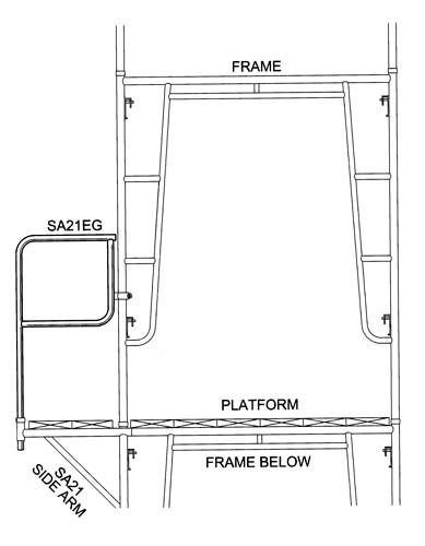 End Guard for Side Arm - American Ladders & Scaffolds