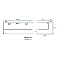 GLOSS BLACK 85 - GALLON COMBO ALUMINUM TRANSFER TANK #TT - 85 - COMBO - BLK - American Ladders & Scaffolds