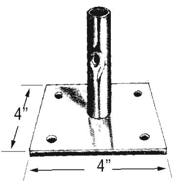 Ladder Rack Base Plate Light Duty Base Plate | American Ladders & Scaffolds