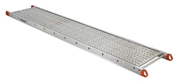 LOUISVILLE LADDER 20'L X 14"W ALUMINIUM SCAFFOLD PLANK, 500 - POUND LOAD CAPACITY, P21420 - American Ladders & Scaffolds