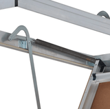 LOUISVILLE LADDER 22.5X63 FIRE RATED ALUMINUM ATTIC LADDER, 375 - POUND LOAD CAPACITY, AL2240LG - R5FT - American Ladders & Scaffolds