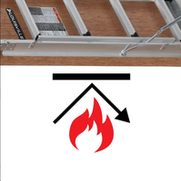 LOUISVILLE LADDER 22.5X63 FIRE RATED ALUMINUM ATTIC LADDER, 375 - POUND LOAD CAPACITY, AL2240LG - R5FT - American Ladders & Scaffolds