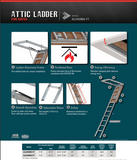 LOUISVILLE LADDER 25.5X54 ALUMINUM FIRE RATED ATTIC LADDER, 375 - POUND LOAD CAPACITY, AL2540MG - FT - American Ladders & Scaffolds