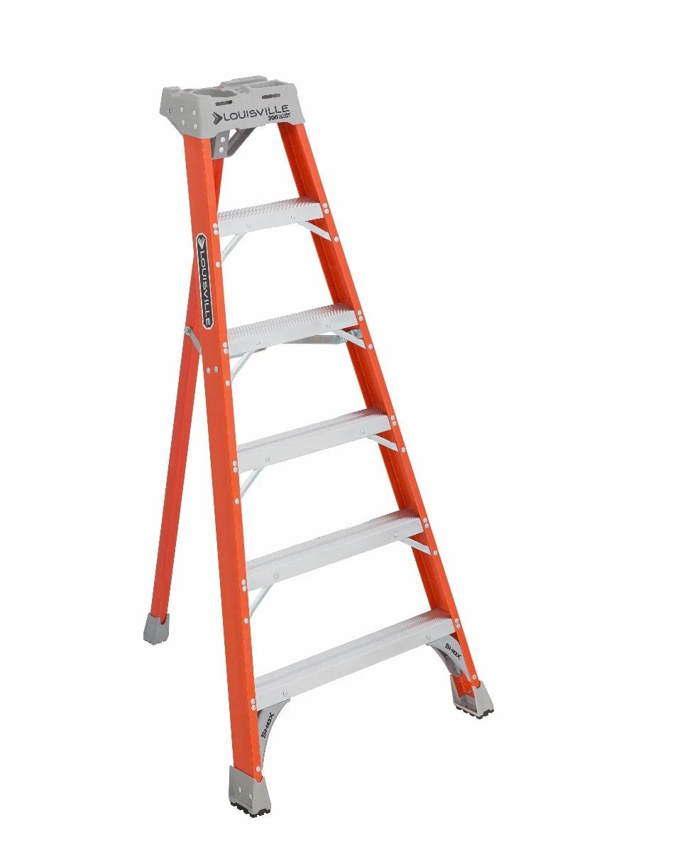 LOUISVILLE LADDER FIBERGLASS STEP LADDER, TYPE IA, 300-POUND LOAD
