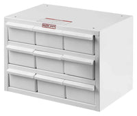 Model 9909 - 3 - 02 Parts Cabinet, 9 Bin, 12 in x 17 in x 12 in - American Ladders & Scaffolds