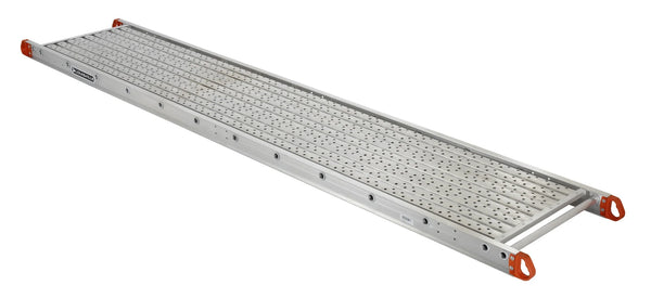 LOUISVILLE LADDER 12'L X 12"W ALUMINIUM SCAFFOLD PLANK, 500-POUND LOAD CAPACITY, P21212