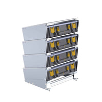 Partskeeper Organizer Storage Cabinet w/ 8 Carry Cases w/ Composite Aluminum Shelving Units/ Straight Bulkhead - American Ladders & Scaffolds