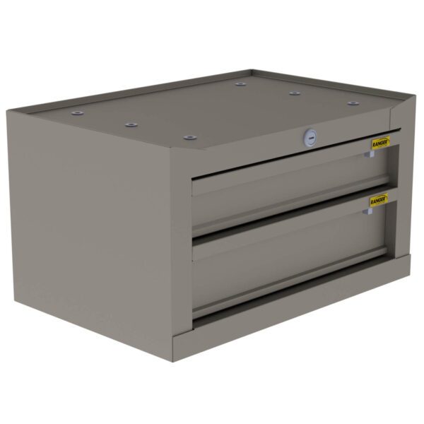 Ranger Compact Locking 2 Drawer Steel Cabinet w/ Finger Latches - American Ladders & Scaffolds