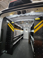 Ranger Design Package for Mid/High Roof Van with Parts Organizer/Shelving Doors/Yellow Bins - American Ladders & Scaffolds