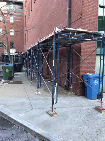 Rental - Sidewalk Scaffolding w/ Walkthrough Frames - Starting at - American Ladders & Scaffolds