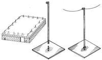 Roof Warning Line Post and Base Plate (CALL FOR PRICING) - American Ladders & Scaffolds