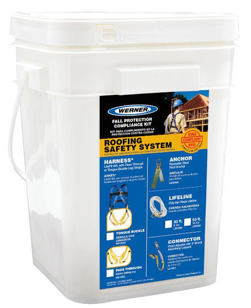 Roofing Bucket, 50' Deluxe (Basewear Standard Harness w/Tongue Buckle legs) - American Ladders & Scaffolds