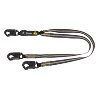 Safewaze Arc Flash 6' Energy Absorbing Lanyard: Aramid, Dual Leg, Dielectric Snap Hooks - American Ladders & Scaffolds