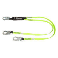 Safewaze PRO 6' Energy Absorbing Lanyard: Dual Leg, Snap Hooks - American Ladders & Scaffolds