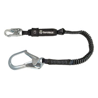 Safewaze PRO 6' Stretch Energy Absorbing Lanyard: Rebar Hook - American Ladders & Scaffolds